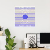 Strepen Moderne abstracte kunst Poster (Thuiskantoor)