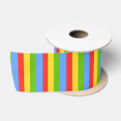 Strepen Multicolor Satijnen Lint (Spoel)