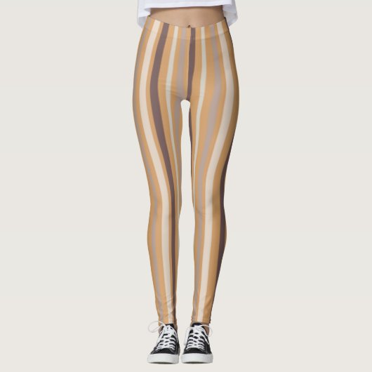 Strepen Naadloze Patroon Leggings (Voorkant)