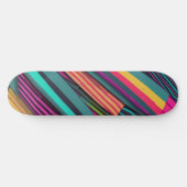 Strepen neonpatroon persoonlijk skateboard (Horizontaal)