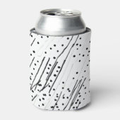 Strepen of stippen zwart, wit, grijs patroon blikjeskoeler (Blikje Voorkant)