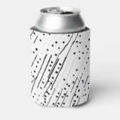 Strepen of stippen zwart, wit, grijs patroon blikjeskoeler (Blikje Achterkant)