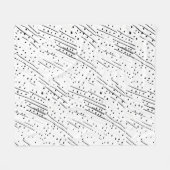 Strepen of stippen zwart, wit, grijs patroon fleece deken (Voorkant (Horizontaal))