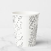 Strepen of stippen zwart, wit, grijs patroon papieren bekers (Rechts)