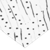 Strepen of stippen zwart, wit, grijs patroon tafelkleed (Gekanteld)
