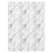 Strepen of stippen zwart, wit, grijs patroon tafelkleed (Voorkant)