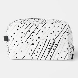 Strepen of stippen zwart, wit, grijs patroon toilettasje