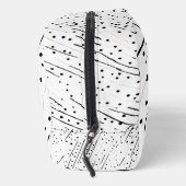 Strepen of stippen zwart, wit, grijs patroon toilettasje (Rechts)