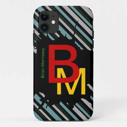 strepen om naam toe te voegen Case-Mate iPhone case (Achterkant)