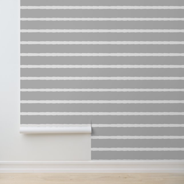 Strepen Ongelijk Eenvoudig Minimalistisch Modern W Behang (Applicatie)