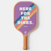 strepen op Paarse Hier voor de Dinks Pickleball Paddle (Achterkant)