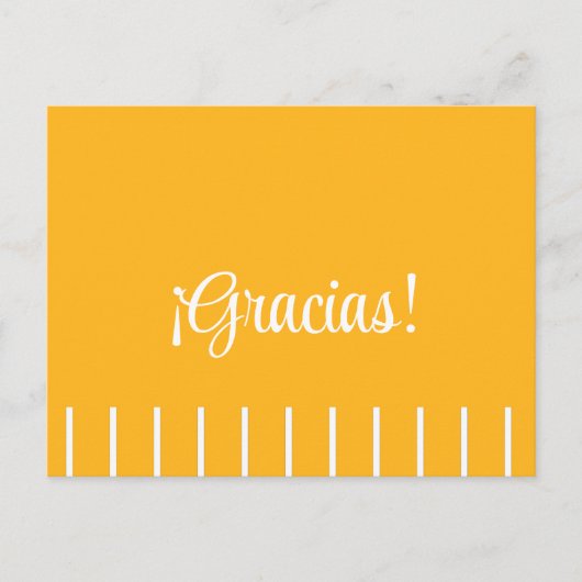 Strepen op Spaanse Dank Je Wel Ansichtkaart Briefkaart (Voorkant)