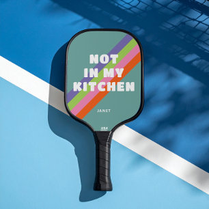 strepen op stoffig blauw niet in mijn keuken pickleball paddle