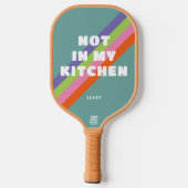  strepen op stoffig blauw niet in mijn keuken pickleball paddle (Achterkant)