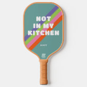  strepen op stoffig blauw niet in mijn keuken pickleball paddle (Voorkant)