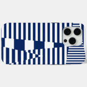 Strepen op Strepen in Blauw en Wit Case-Mate iPhone Case (Achterkant (horizontaal))