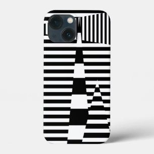 Strepen op strepen in zwart-wit Case-Mate iPhone case