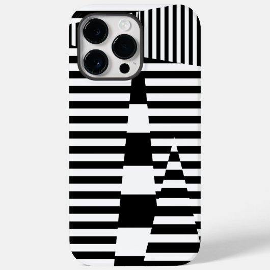 Strepen op strepen in zwart-wit Case-Mate iPhone case (Achterkant)