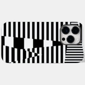 Strepen op strepen in zwart-wit Case-Mate iPhone case (Achterkant (horizontaal))