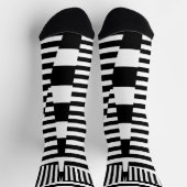 Strepen op strepen in zwart-wit sokken (Top)