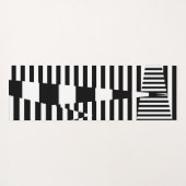 Strepen op strepen in zwart-wit yogamat (Achterkant (horizontaal))