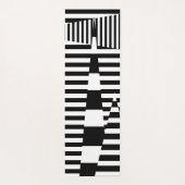 Strepen op strepen in zwart-wit yogamat (Achterkant)