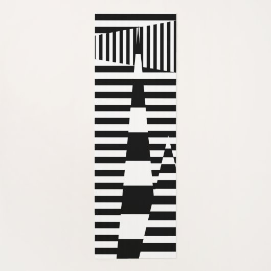 Strepen op strepen in zwart-wit yogamat (Achterkant)