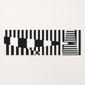 Strepen op strepen in zwart-wit yogamat (Voorkant (horizontaal))