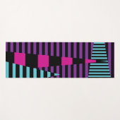 Strepen op Strepen - Roze, Paarse, Blauw en Zwart Yogamat (Voorkant (horizontaal))
