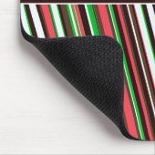 Strepen Oranje groen minimalepatroon Muismat (Hoek)