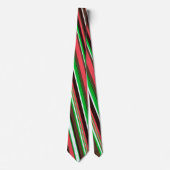 Strepen Oranje groen minimalepatroon Stropdas (Voorkant)