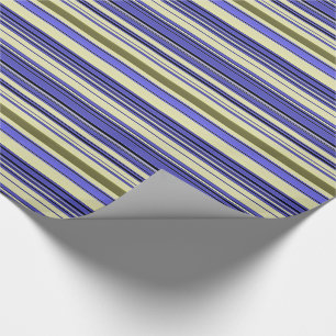 Strepen - Paars Blauw Geel Groen Cadeaupapier