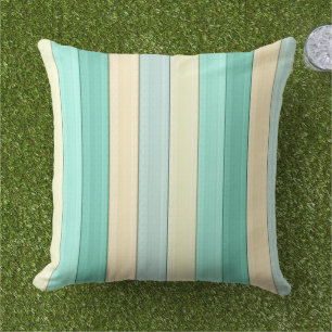 Strepen Pastel Mint Perzik verticaal geometrisch Buitenkussen