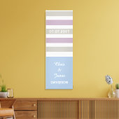 Strepen Patroon aangepaste grootte & tekst verpakt Canvas Afdruk (Insitu (Woonkamer))