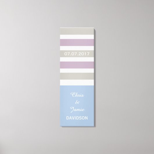 Strepen Patroon aangepaste grootte & tekst verpakt Canvas Afdruk (Voorkant)