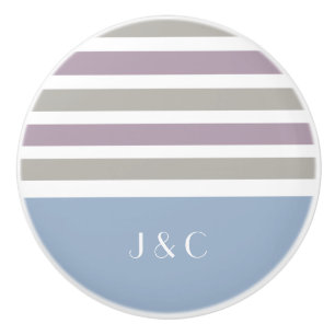 Strepen Patroon aangepaste monogram knoppen & pull