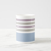 Strepen Patroon aangepaste monogram mokken (Voorkant)
