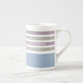 Strepen Patroon aangepaste monogram mokken (Rechts)