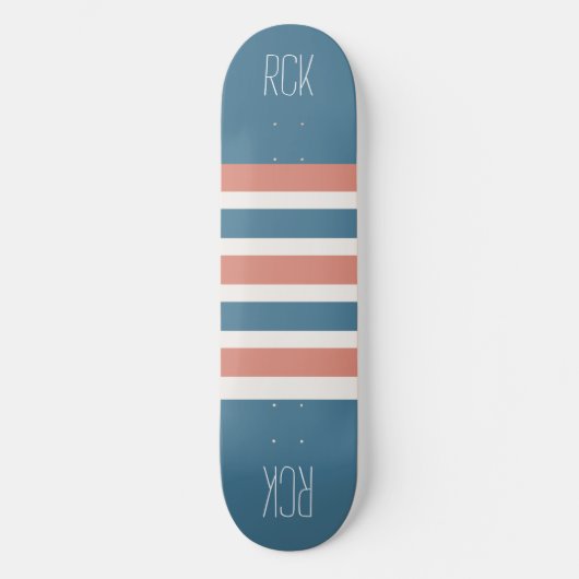 Strepen Patroon aangepaste monogram skateboards (Voorkant)