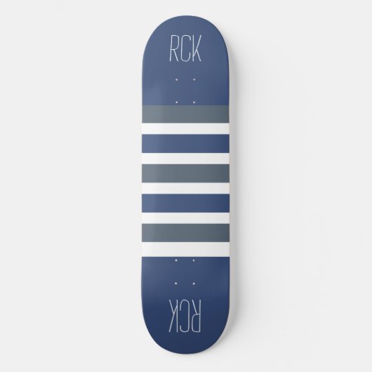 Strepen Patroon aangepaste monogram skateboards (Voorkant)