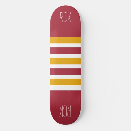 Strepen Patroon aangepaste monogram skateboards (Voorkant)