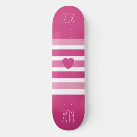 Strepen Patroon aangepaste monogram skateboards (Voorkant)