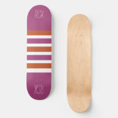 Strepen Patroon aangepaste monogram skateboards (Voorkant)