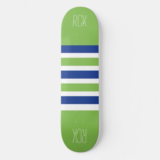 Strepen Patroon aangepaste monogram skateboards (Voorkant)