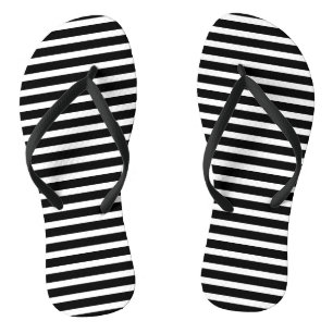 Strepen Patroon Zwart Wit Trendy Stijlvol Elegant Teenslippers