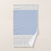 Strepen Periwinkle Blue Hues en Crème Bad Handdoek (Handdoek)