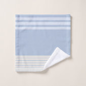 Strepen Periwinkle Blue Hues en Crème Bad Handdoek (Wasdoekje)