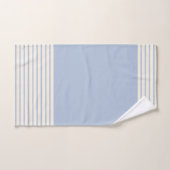 Strepen Periwinkle Blue Hues en Crème Bad Handdoek (Handdoek)