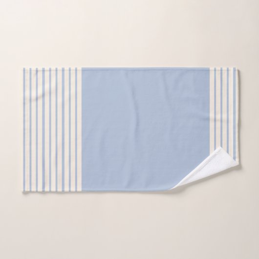 Strepen Periwinkle Blue Hues en Crème Bad Handdoek (Handdoek)