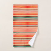 Strepen Perzik, Koraal, Blauw, Sinaasappel, Klei Bad Handdoek (Handdoek)